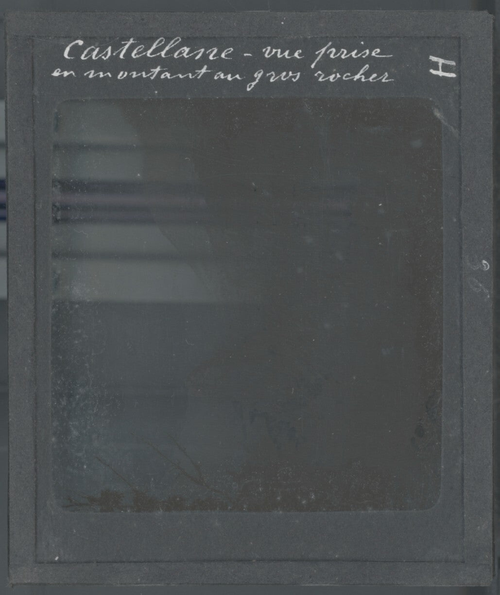 Village Castellane, Provence, photo ancienne plaque de verre, positif 8,5x10 cm