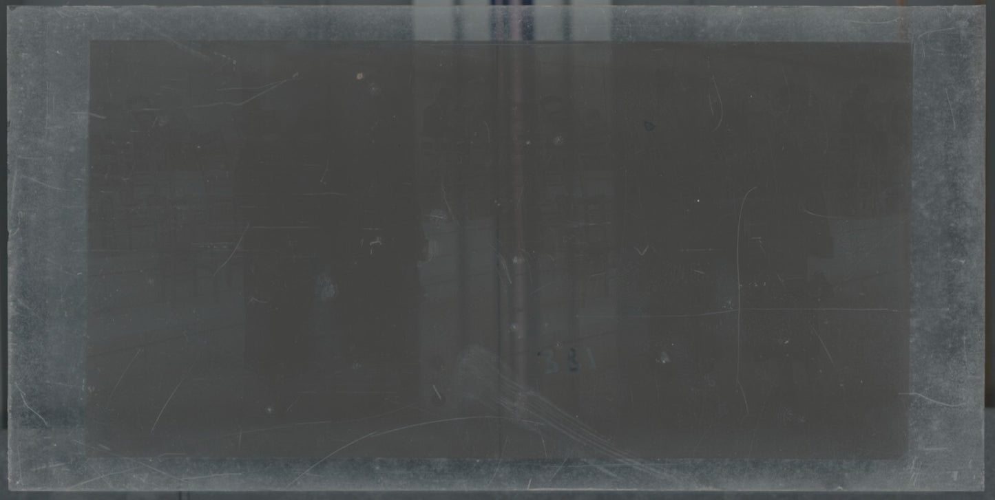 Hippodrome de Longchamp, Paris, plaque verre stéréoscopique, positif 8,5x17 cm