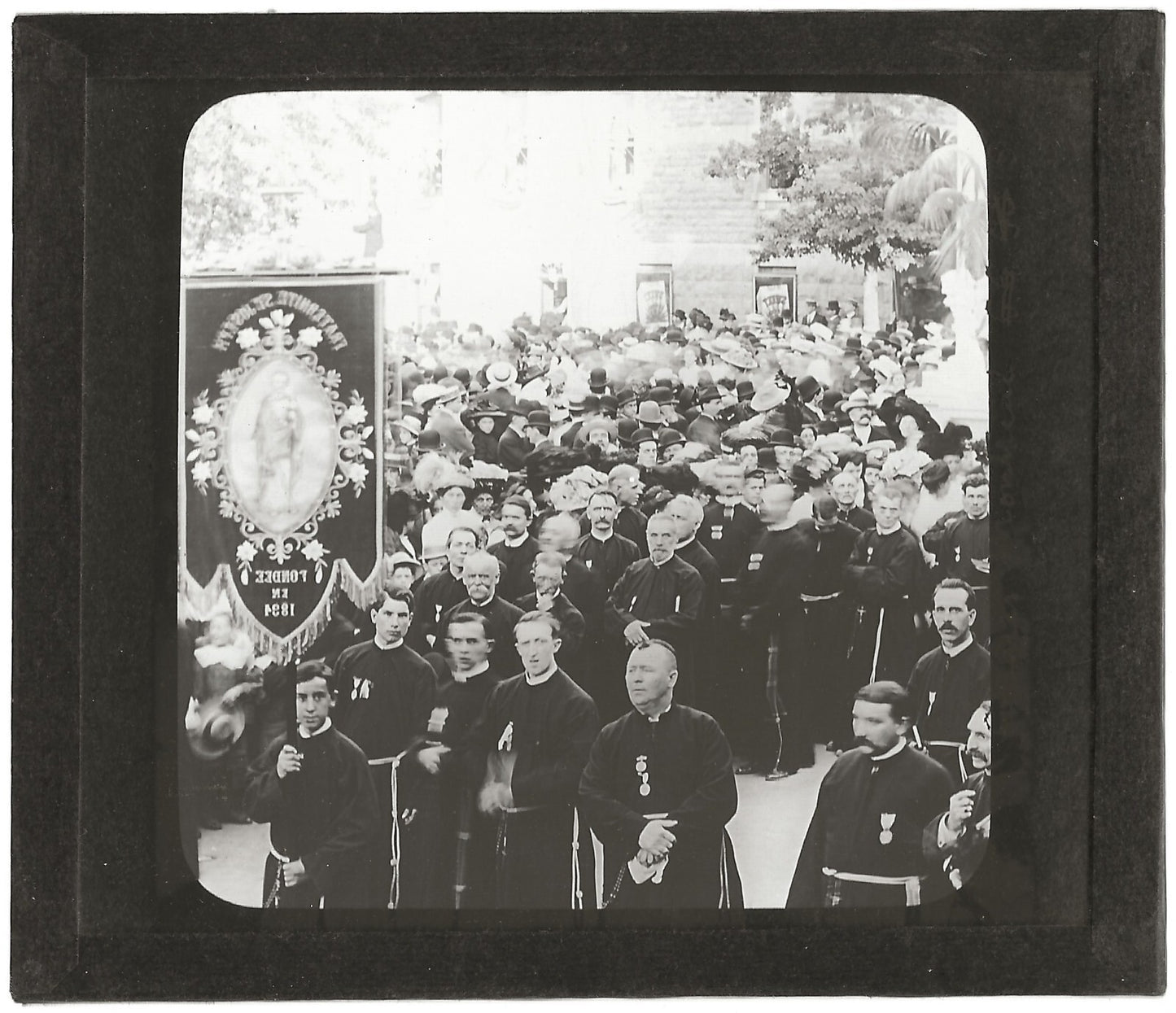 Saint-François, Montréal, photo ancienne, plaque de verre, positif 8,5x10 cm