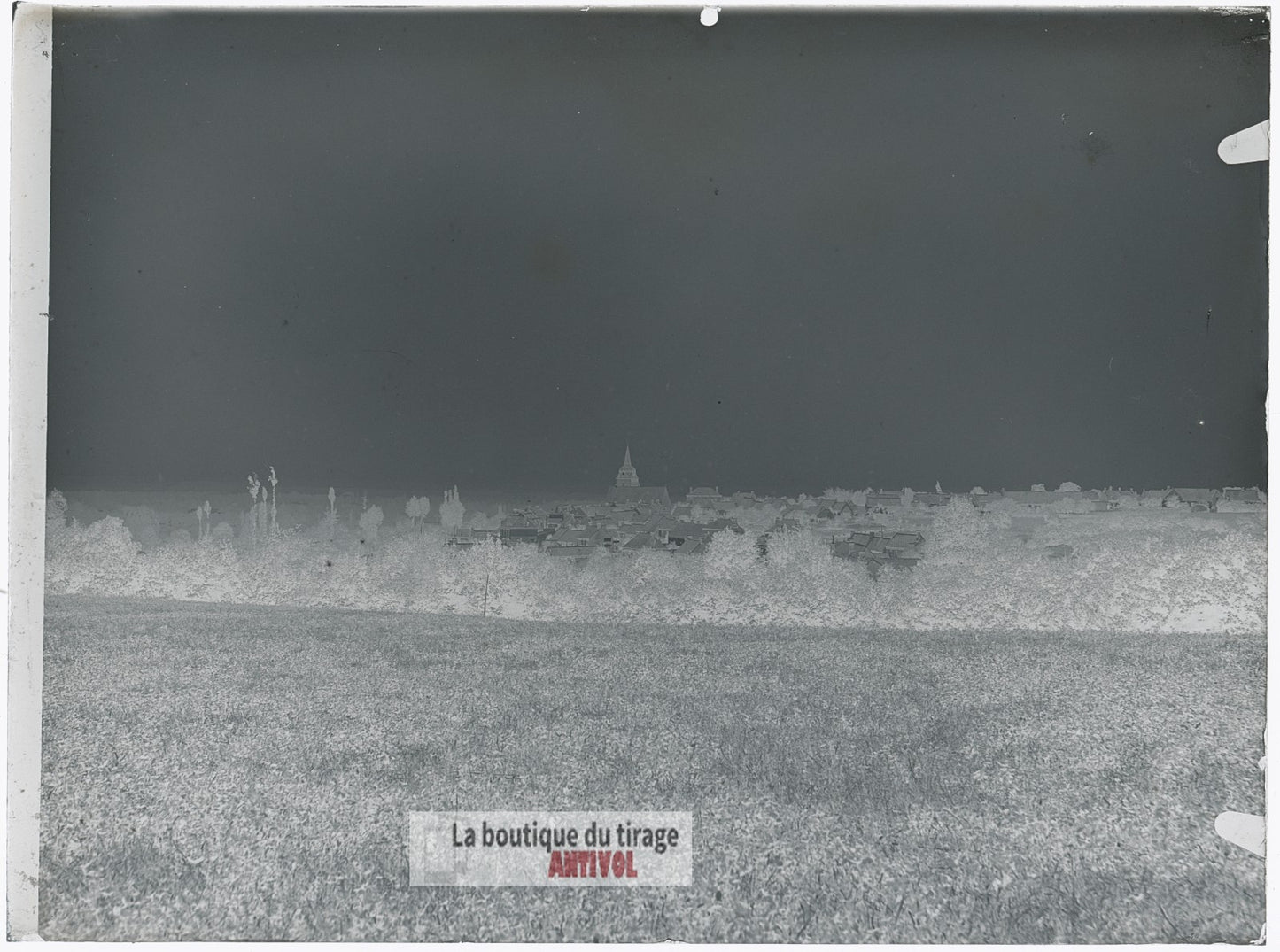 Lamnay, Sarthe, village France, plaque verre, photo ancienne, négatif 9x12 cm