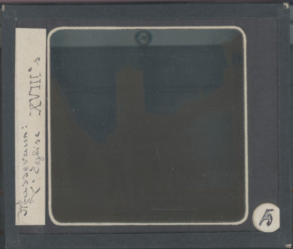 Masevaux, église, photo plaque verre, noir & blanc, positif 8,5x10 cm