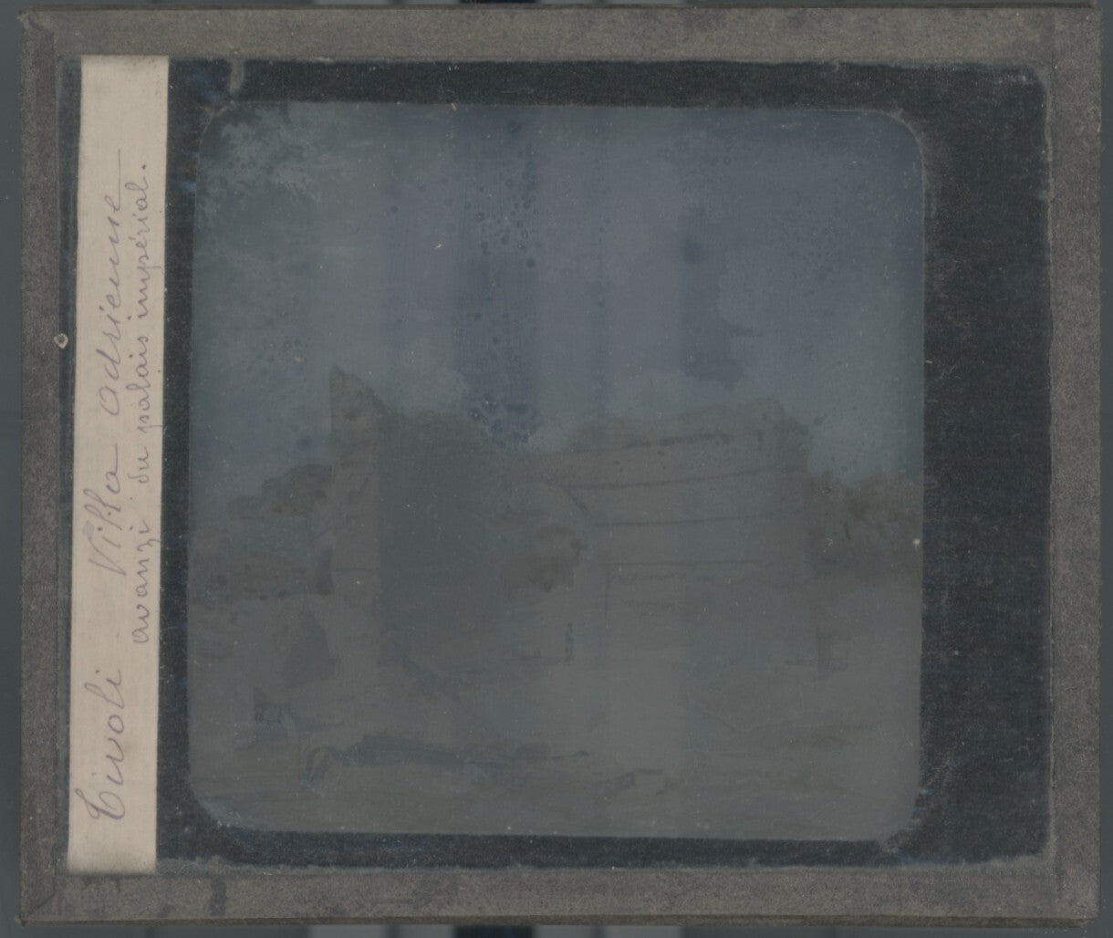 Villa Adriana Tivoli Italie, photo plaque verre, noir & blanc, positif 8,5x10 cm