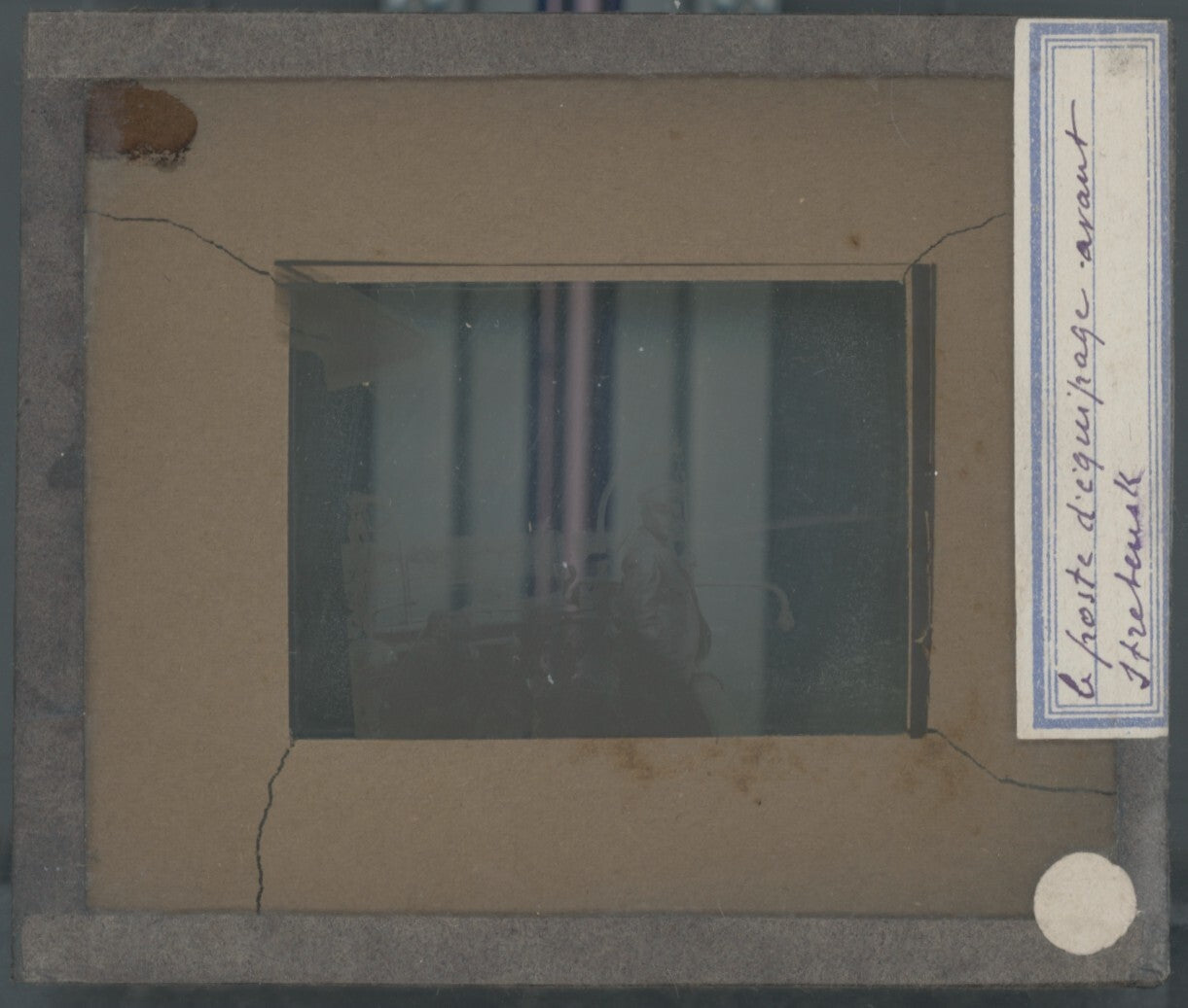 Sretensk, Russie, bateau, photo plaque verre, noir & blanc, positif 8,5x10 cm