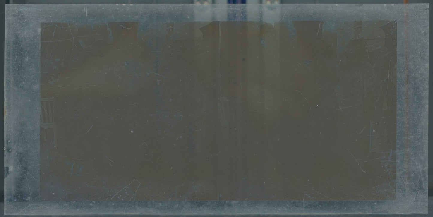 Hippodrome de Longchamp, Paris, stéréoscopie plaque verre, positif 8,5x17 cm