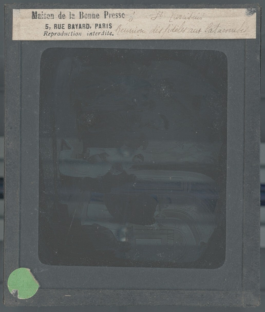 Tarcisius de Rome, Italie, dessin, photo plaque de verre, positif 8,5x10 cm