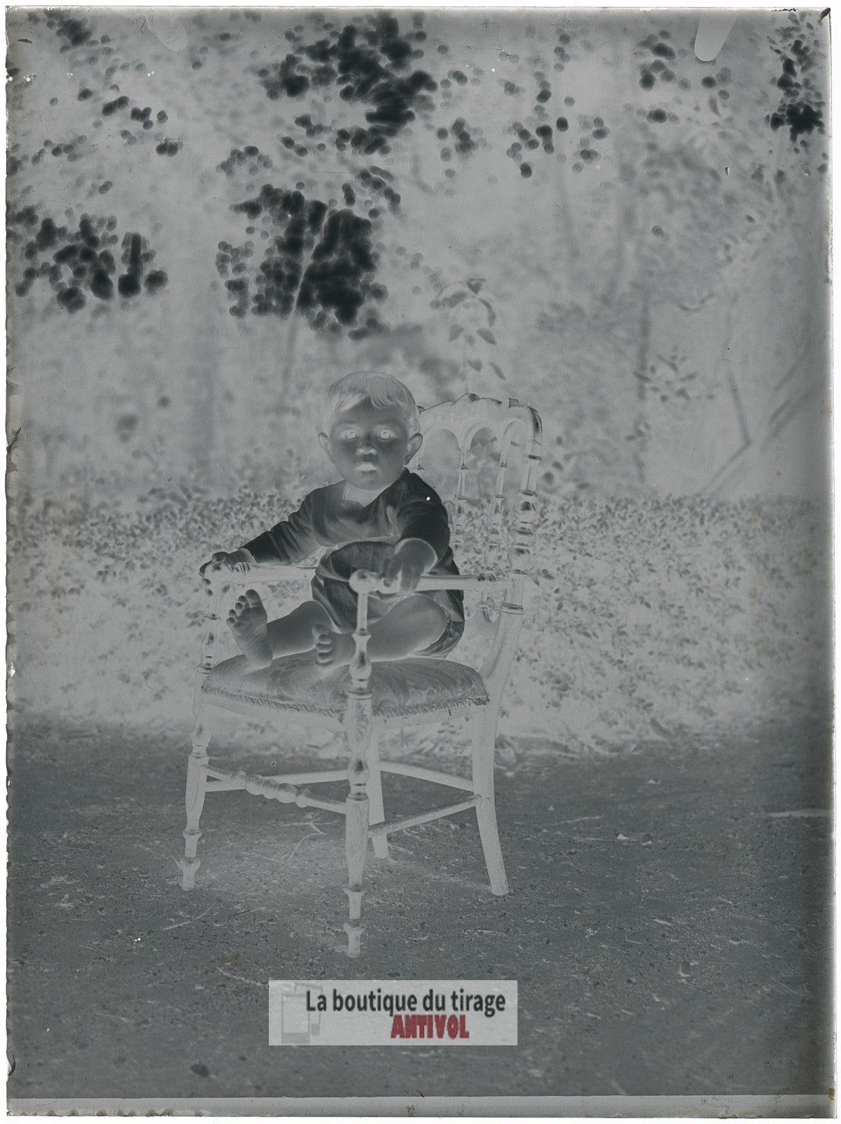 Bébé, enfant, personnage, plaque verre, photo ancienne, négatif 9x12 cm