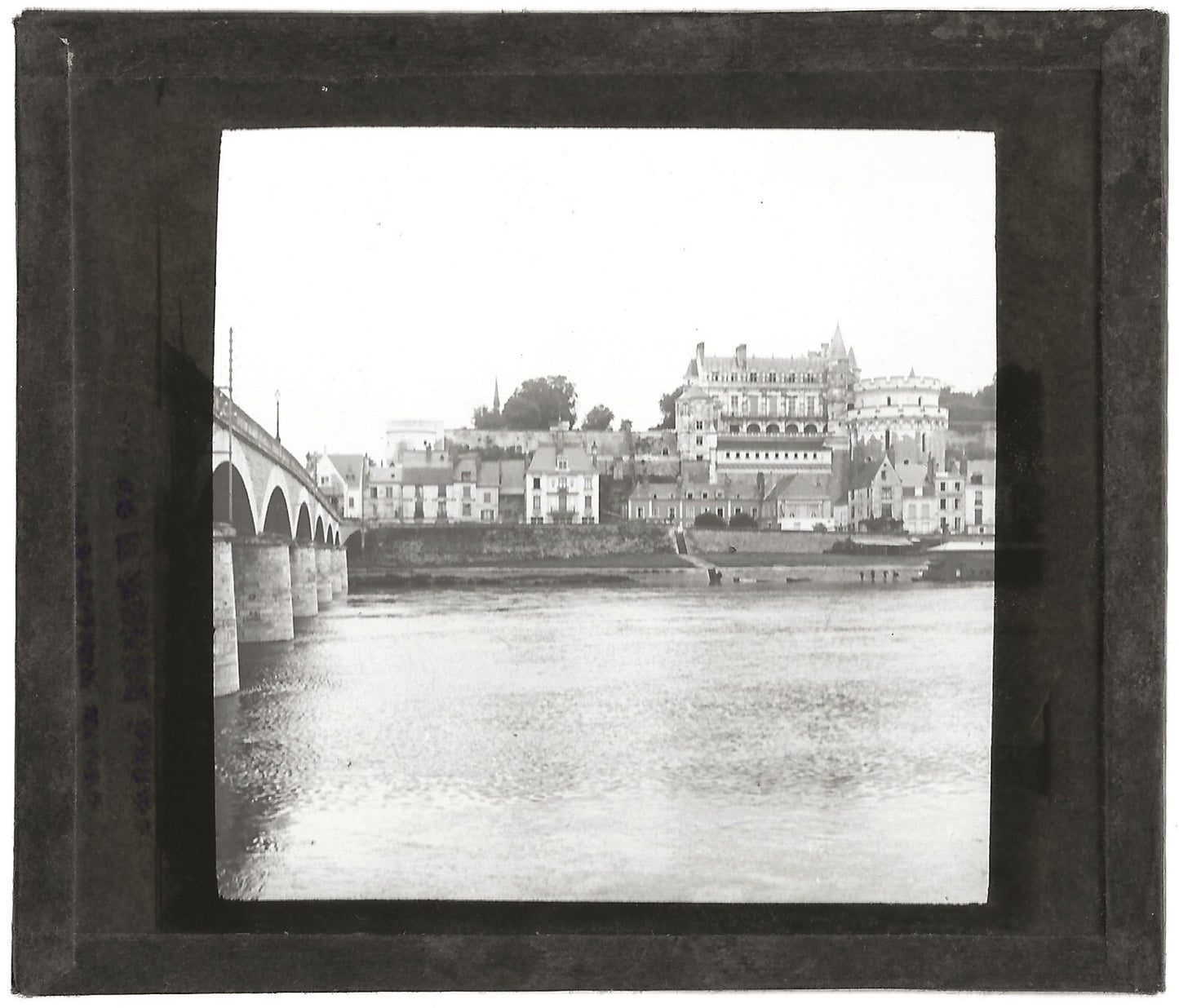 Château royal d'Amboise, photo ancienne plaque de verre, positif 8,5x10 cm