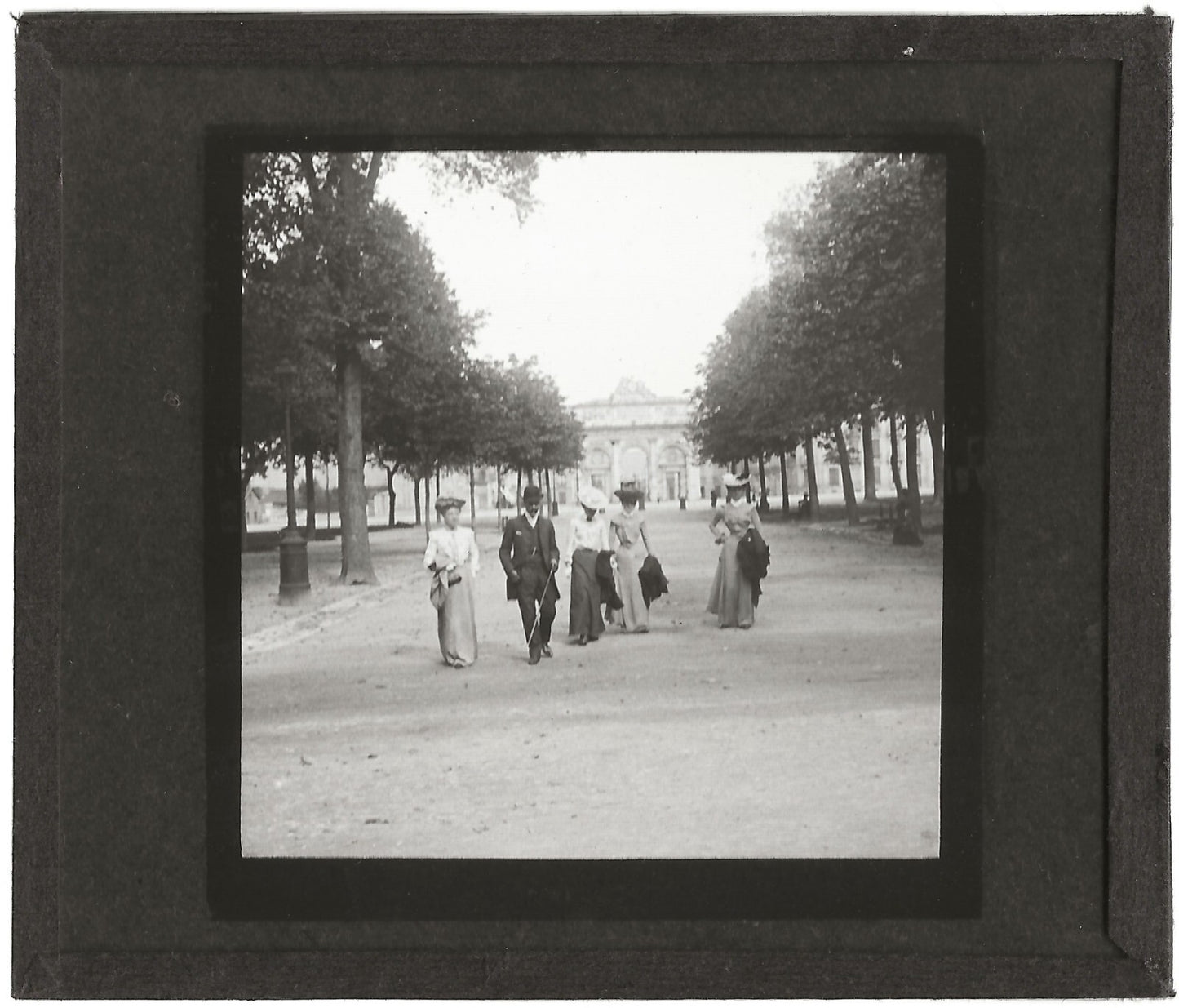 Cours Léopold Nancy, photo ancienne plaque de verre, positif 8,5x10 cm