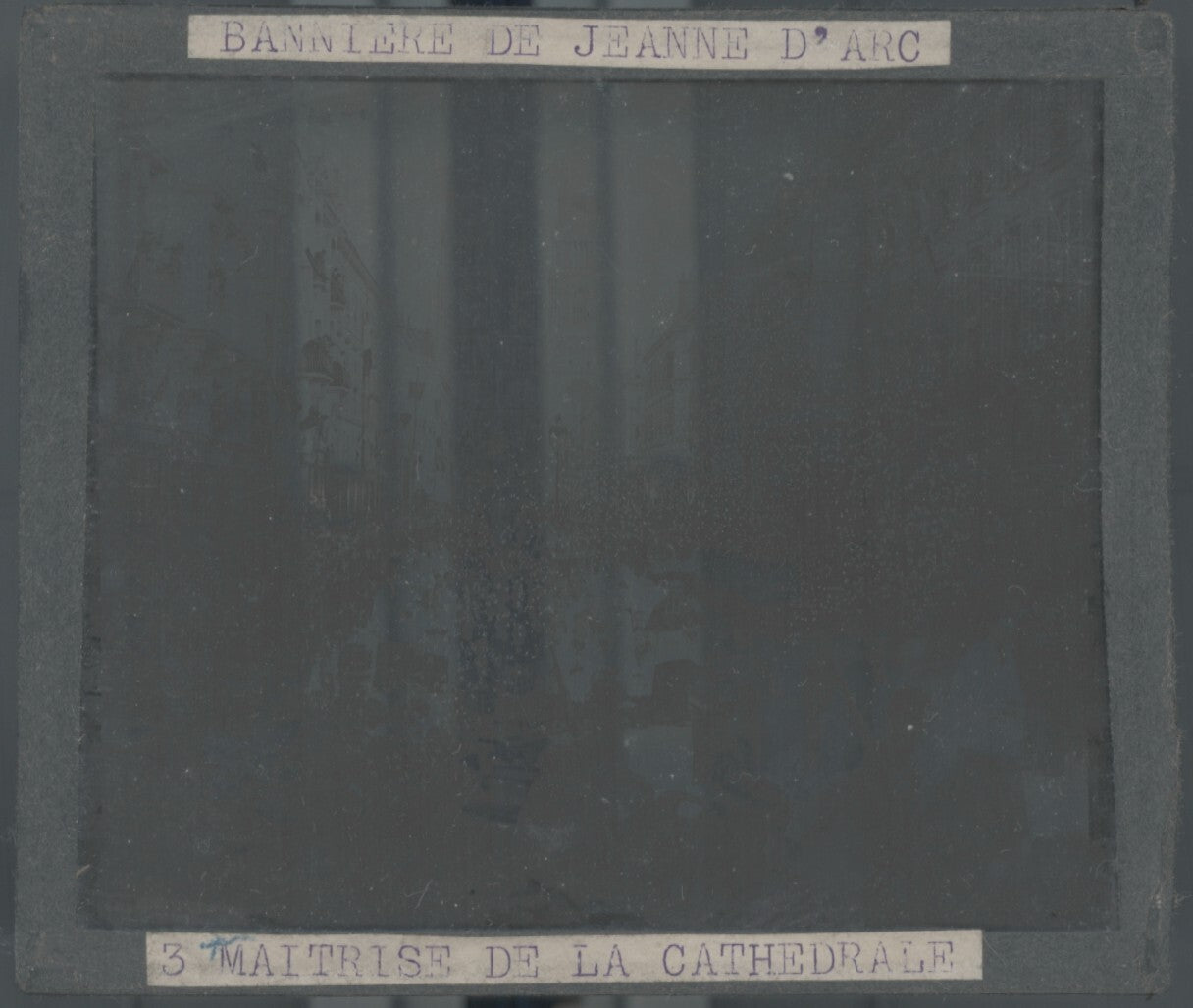 Jeanne d’Arc, Orléans, photo plaque verre, noir & blanc, positif 8,5x10 cm