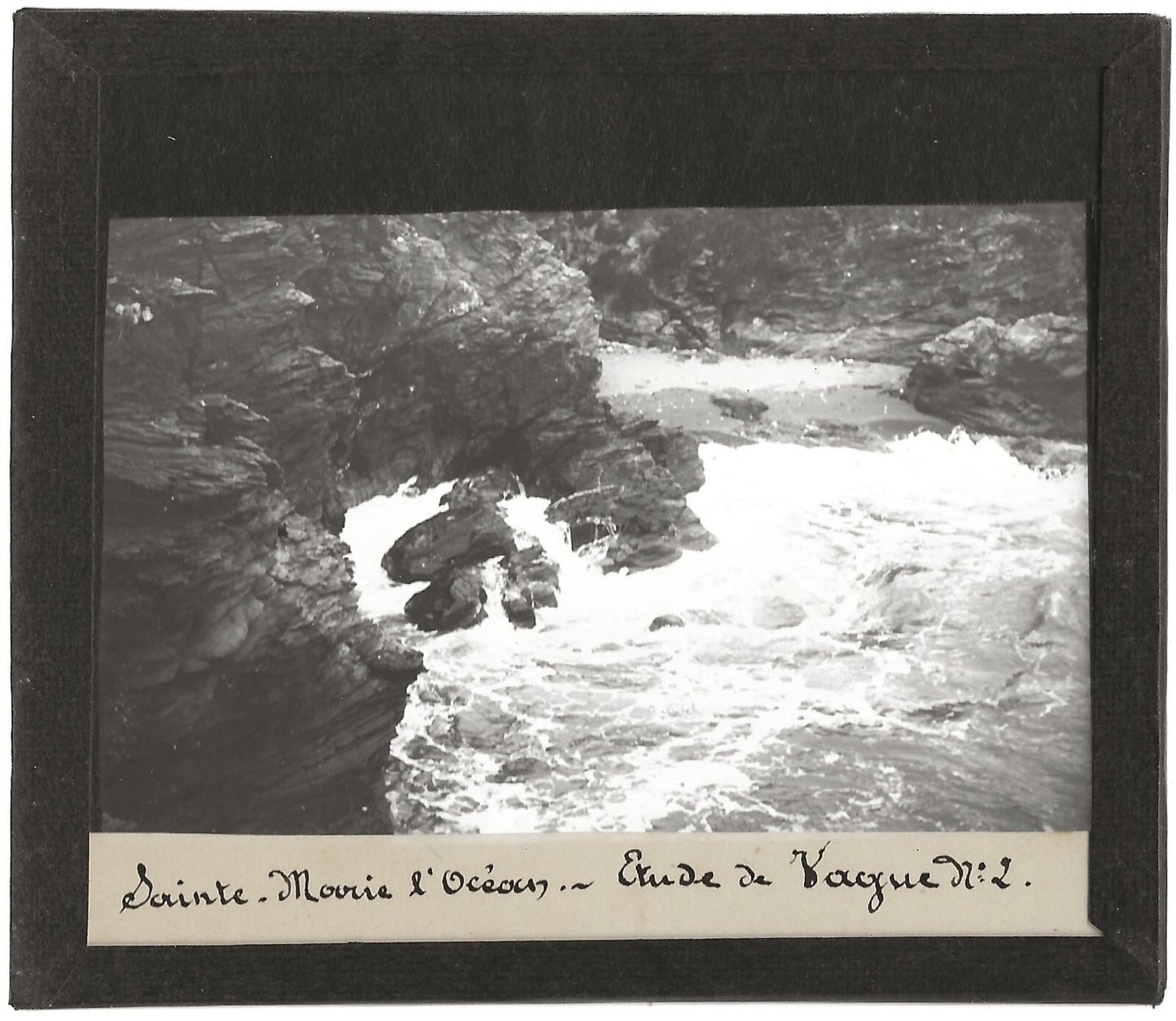 Sainte-Marie de l'Océan, photo ancienne plaque de verre, positif 8,5x10 cm