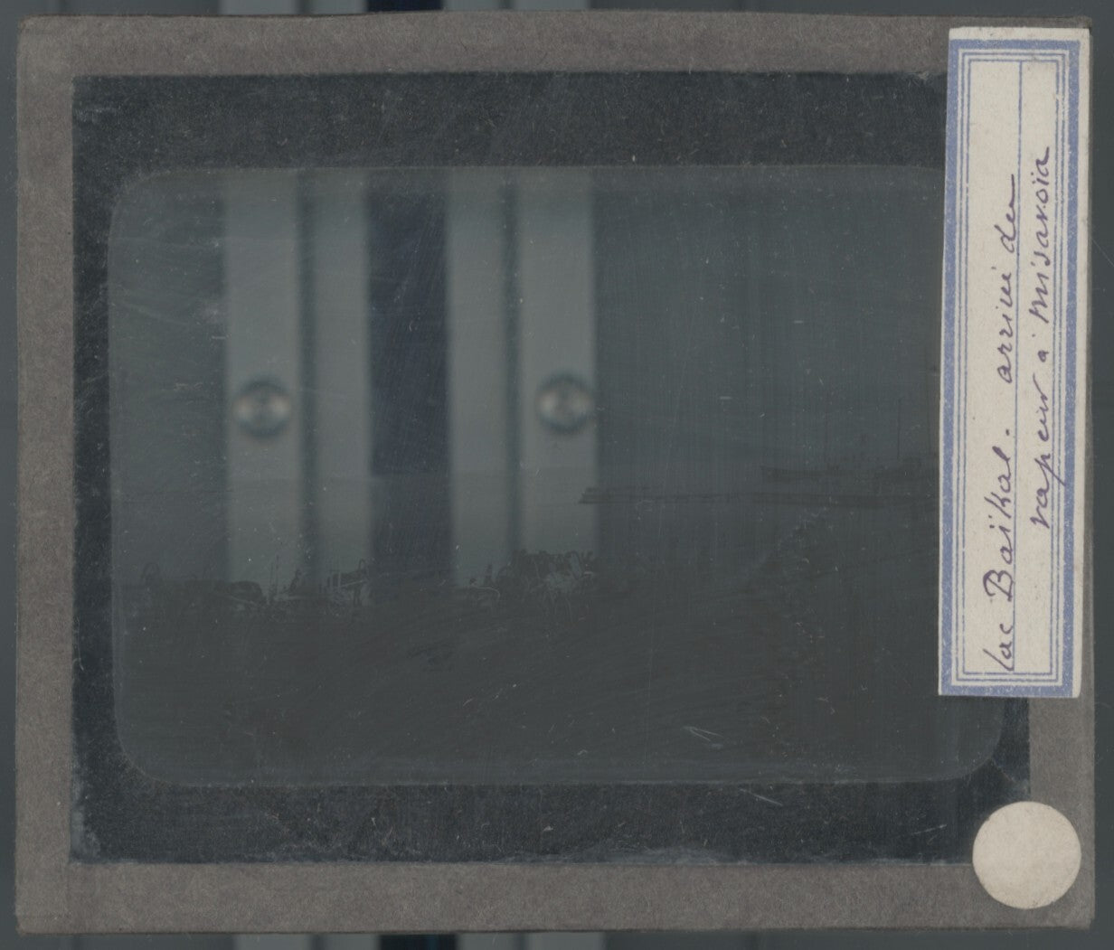 Lac Baïkal, Russie, photo plaque verre, noir & blanc, positif 8,5x10 cm