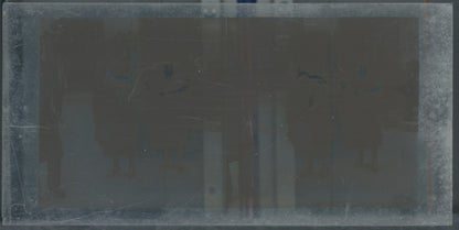 Personnages, Longchamp, Paris, plaque verre stéréoscopique, positif 8,5x17 cm