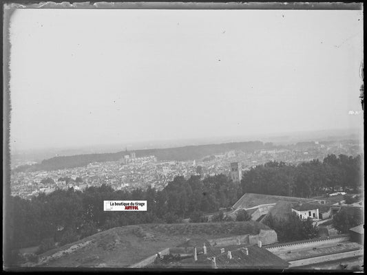 Citadelle de Perpignan, Plaque verre photo, négatif noir & blanc 9x12 cm