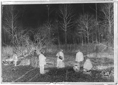 Plaque de verre photo ancienne négatif noir et blanc 6x9 cm hommes chasse France