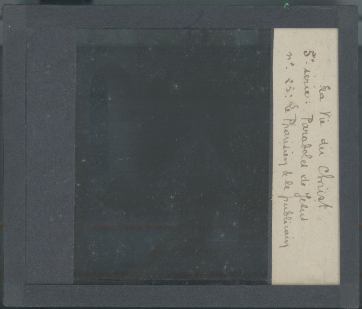 Pharisien et le publicain , photo plaque verre, noir & blanc, positif 8,5x10 cm