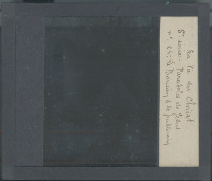 Pharisien et le publicain , photo plaque verre, noir & blanc, positif 8,5x10 cm