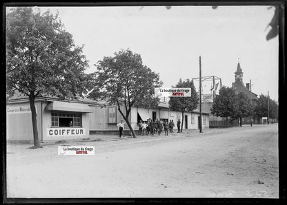 Camp Bitche, soldats guerre, photos plaque de verre, lot de 5 négatifs 13x18 cm