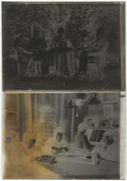 Famille, Belgique, photos anciennes plaque de verre, lot de 10 négatifs 13x18 cm