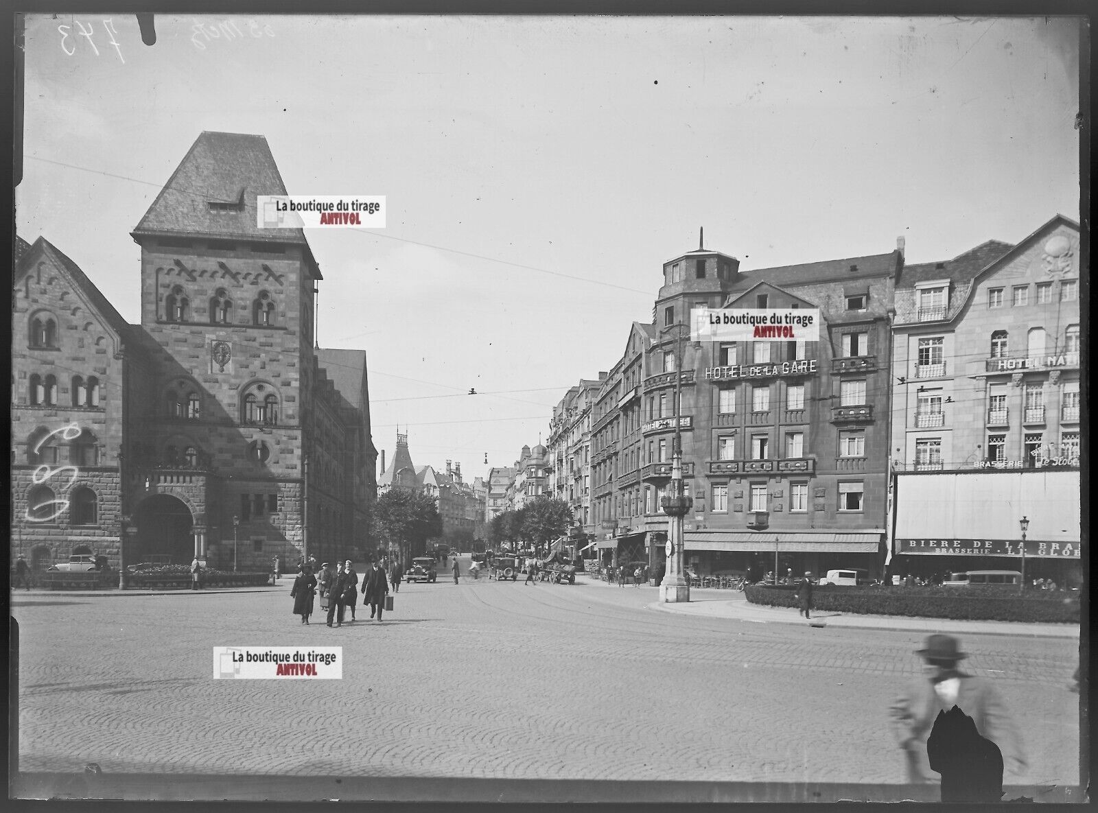 Metz Moselle Lorraine, photos plaque de verre, lot de 5 négatifs 13x18 cm