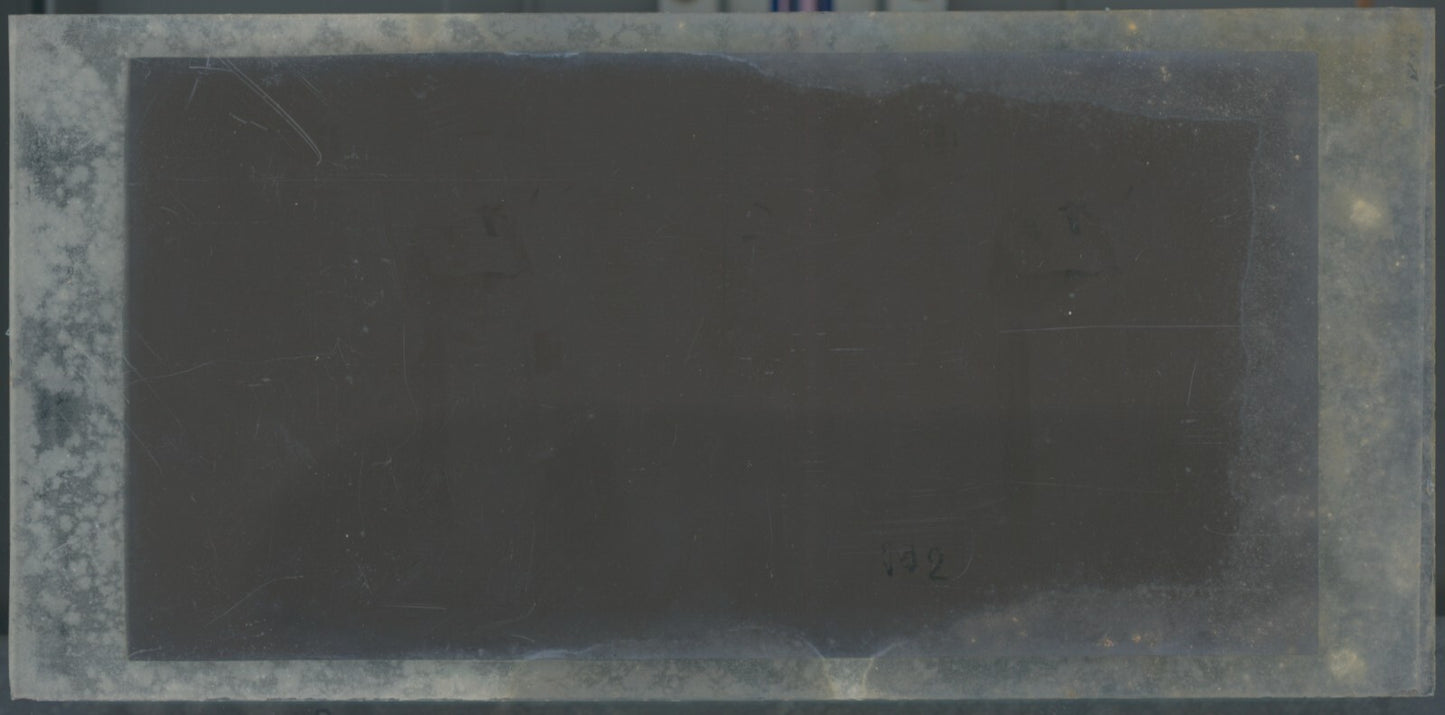 Scène de vie, Longchamp, Paris, plaque verre stéréoscopique, positif 8,5x17 cm