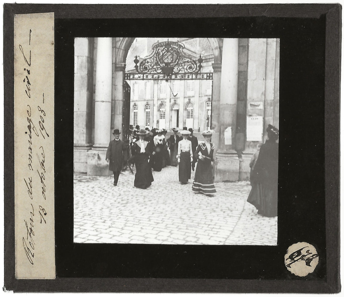 Hôtel de Ville, mariage, Toul, 1903, photo plaque de verre, positif 8,5x10 cm