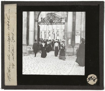 Hôtel de Ville, mariage, Toul, 1903, photo plaque de verre, positif 8,5x10 cm