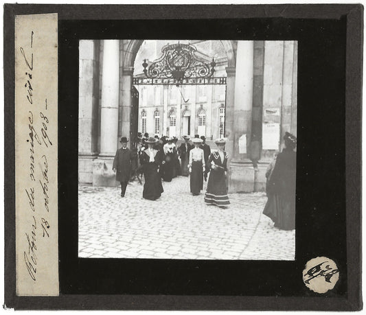 Hôtel de Ville, mariage, Toul, 1903, photo plaque de verre, positif 8,5x10 cm
