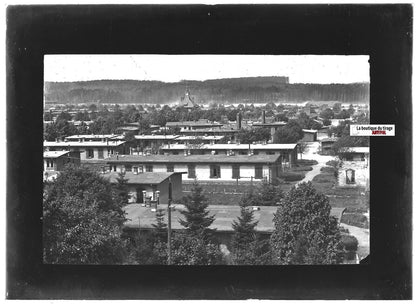 Camp Bitche, soldats, photos plaque de verre, lot de 5 positifs 13x18 cm