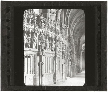 Chartres, tour du Choeur, photo ancienne plaque verre, positif 8,5x10 cm