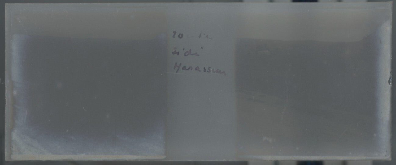 Sidi Harazem, Maroc, Plaque verre stéréo, positif noir & blanc 4,5x10,7 cm