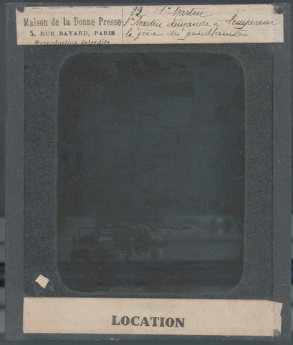 Saint-Martin, photo ancienne plaque verre, noir et blanc, positif 8,5x10 cm