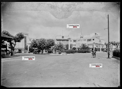 Photo verre négatif noir et blanc 13x18 cm Saint Jean De Luz Pyrénées-Atlantique