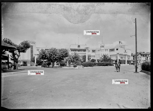 Photo verre négatif noir et blanc 13x18 cm Saint Jean De Luz Pyrénées-Atlantique