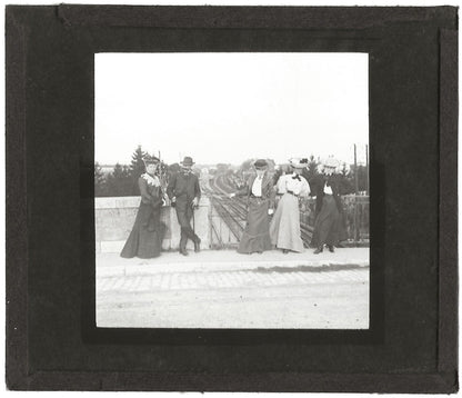 Personnages, Lorraine, Toul, 1903, photo plaque de verre, positif 8,5x10 cm