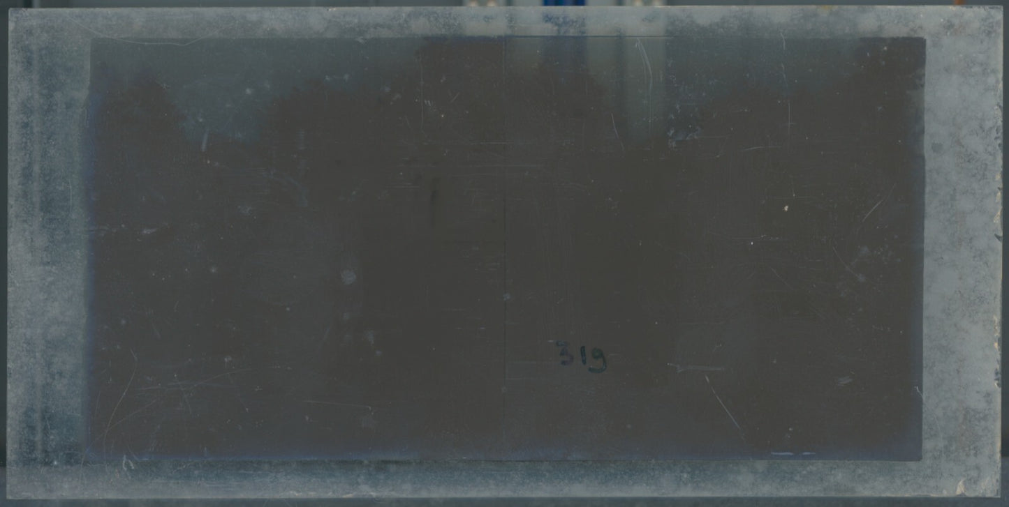 Hippodrome de Longchamp, Paris, stéréoscopie plaque verre, positif 8,5x17 cm