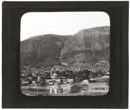 Antioche, Oronte, photo ancienne, plaque de verre, positif 8,5x10 cm