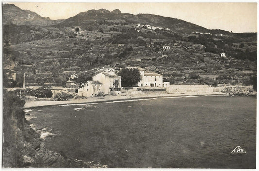 Lavasina, Corse, mer, photographie ancienne, noir & blanc, papier 8,7x13,4 cm