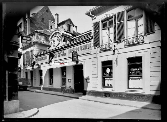 Plaque verre photo ancienne négatif noir et blanc 13x18 cm Paris Strasbourg