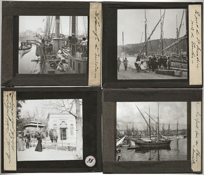 Bateaux, Voyage France, photos plaques de verre, lot de 10 positifs 8,5x10 cm