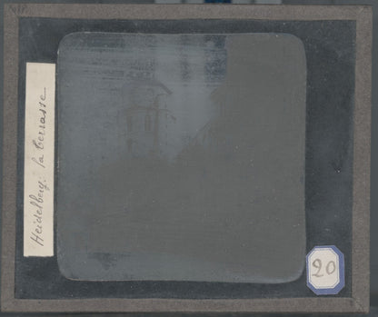 Château de Heidelberg, Allemagne, photo plaque verre, positif 8,5x10 cm