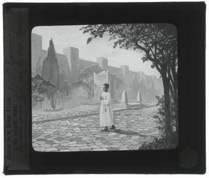 Tarcisius de Rome, Italie, dessin, photo plaque de verre, positif 8,5x10 cm