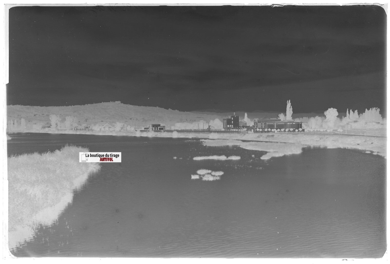 Vichy, Allier, Plaque verre photo ancienne, négatif noir & blanc 10x15 cm France