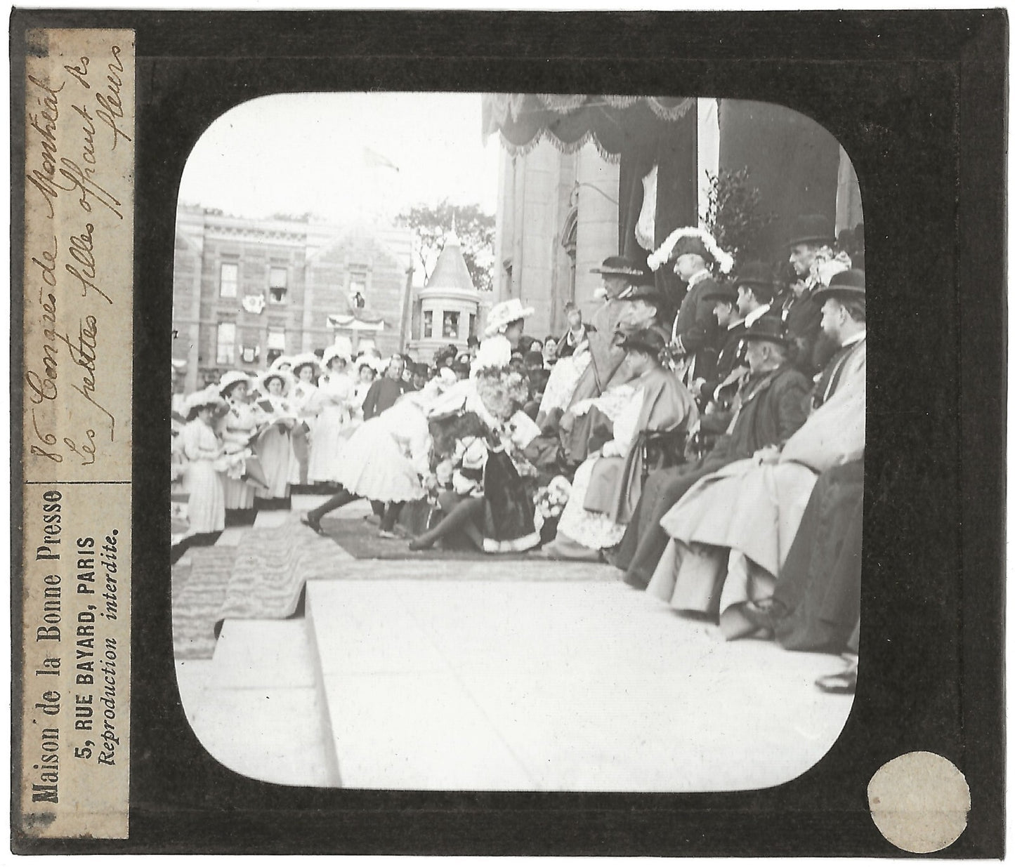 Canada, Congrès Montréal, photo ancienne plaque de verre, positif 8,5x10 cm