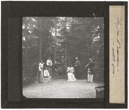 Jeu d'anneaux, Août 1904, photo ancienne plaque de verre, positif 8,5x10 cm