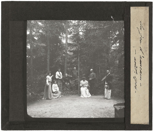 Jeu d'anneaux, Août 1904, photo ancienne plaque de verre, positif 8,5x10 cm