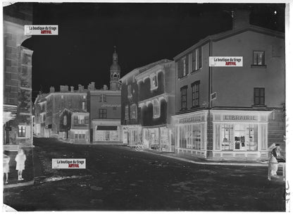 Billom Auvergne, France, photos plaque de verre, lot de 5 négatifs 13x18 cm