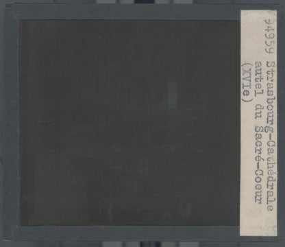 Sacré-Cœur, Strasbourg, photo plaque verre, noir & blanc, positif 8,5x10 cm