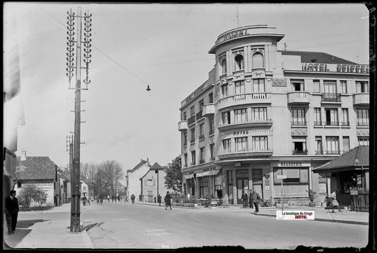 Saint-Louis, hôtel PFIFFER, Plaque verre photo, négatif noir & blanc 10x15 cm