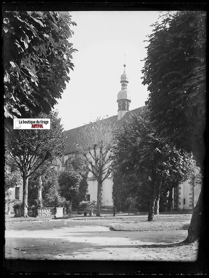 Abbaye de Lichtenthal, Plaque verre photo, négatif noir & blanc 9x12 cm