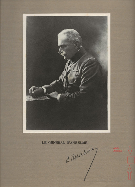 Photo ancienne, portrait militaire général d'Anselme, France vintage